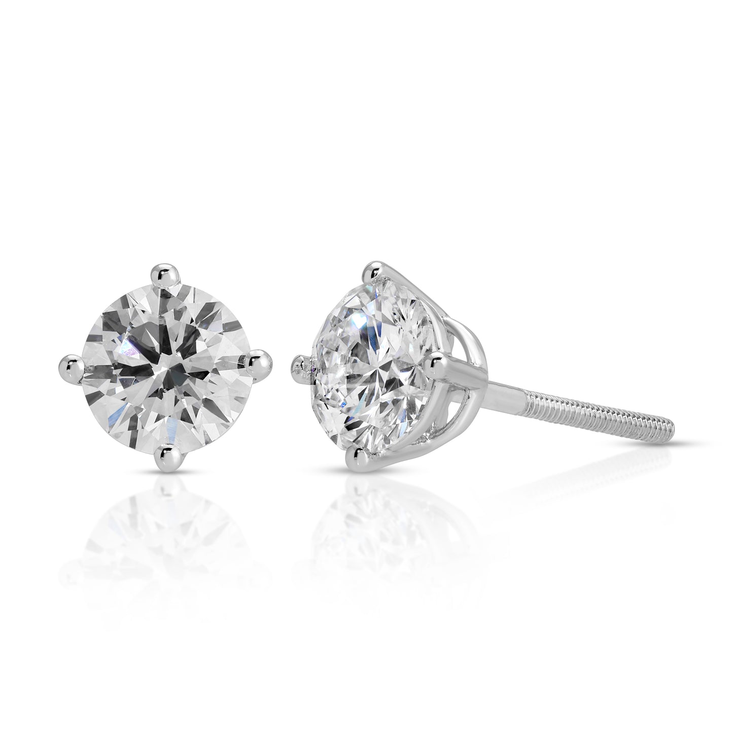 Solitaire Diamond Earrings 1.5CTW