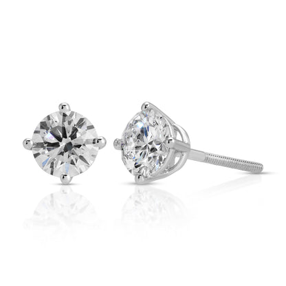 Solitaire Diamond Earrings 1.5CTW