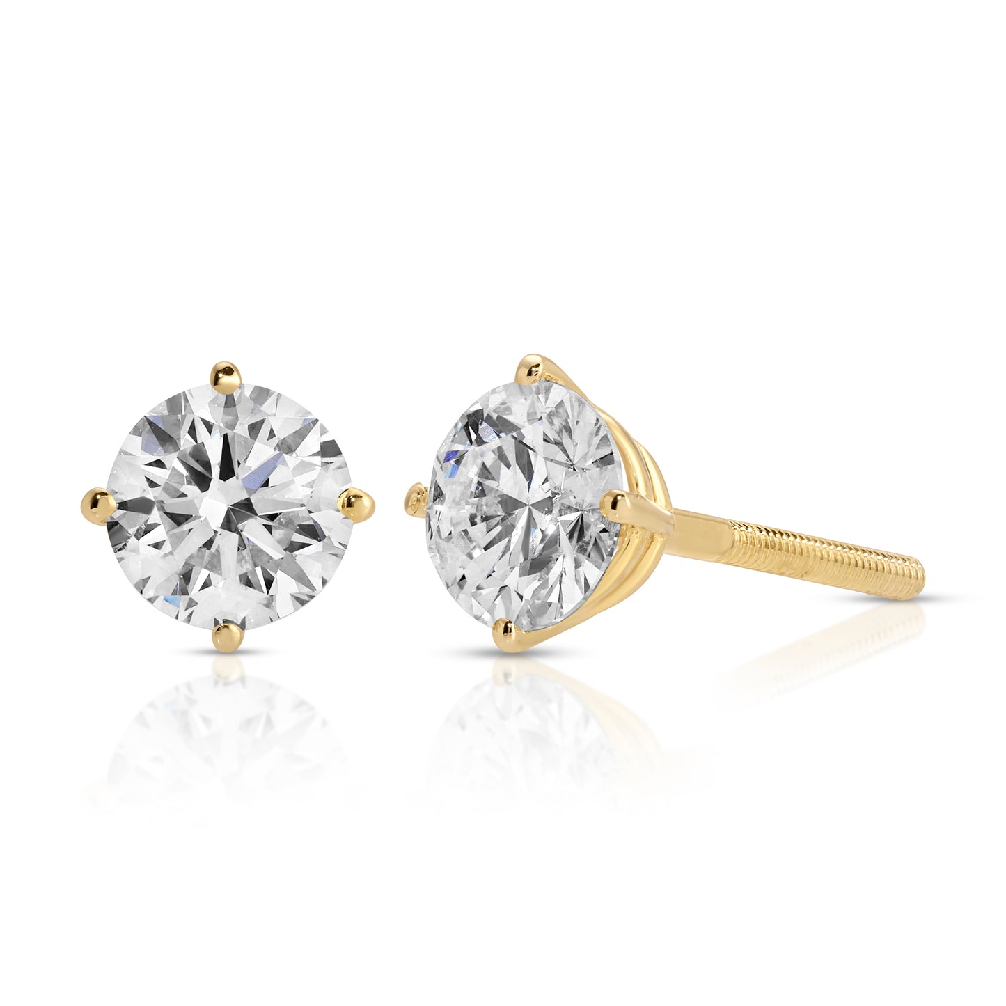 Solitaire Diamond Earrings 1.5CTW