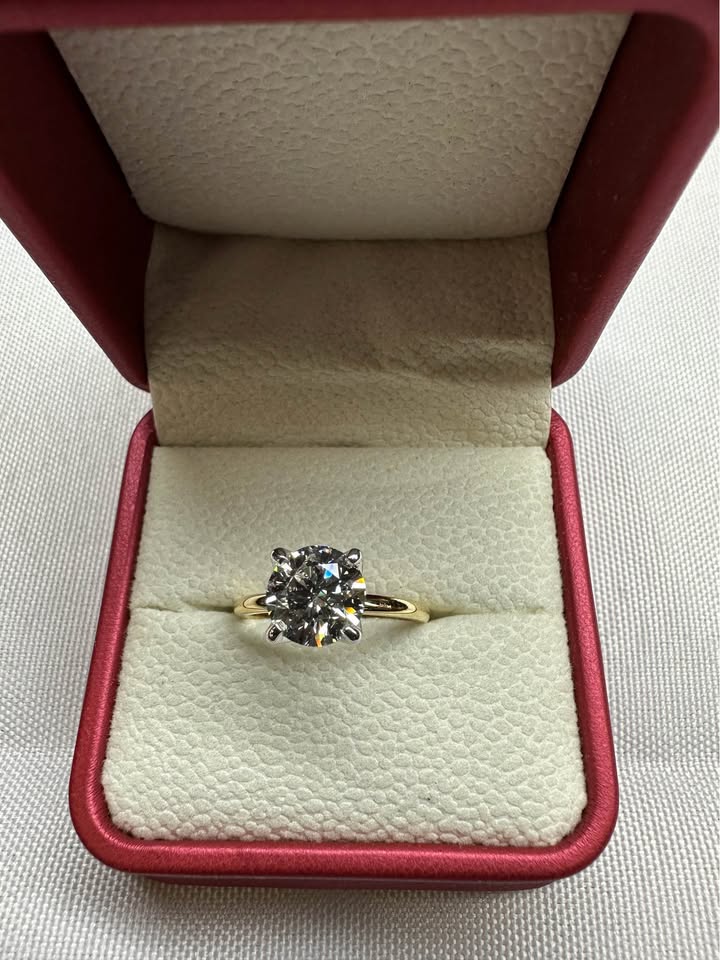 Round Tulip Prong Diamond Ring | 2ct — 14K yellow gold