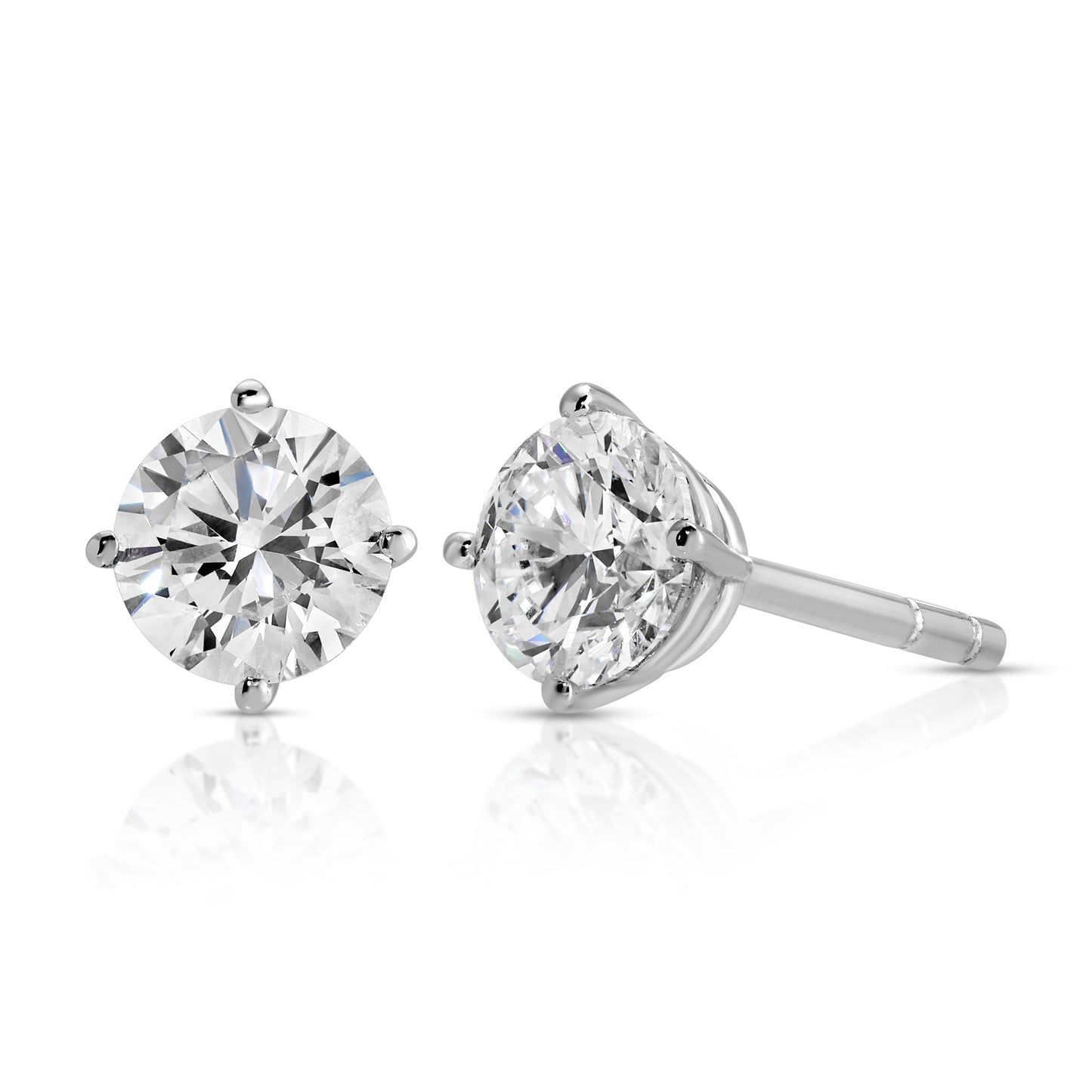 Solitaire Diamond Earrings 1.5CTW