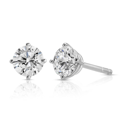 Solitaire Diamond Earrings 1.5CTW